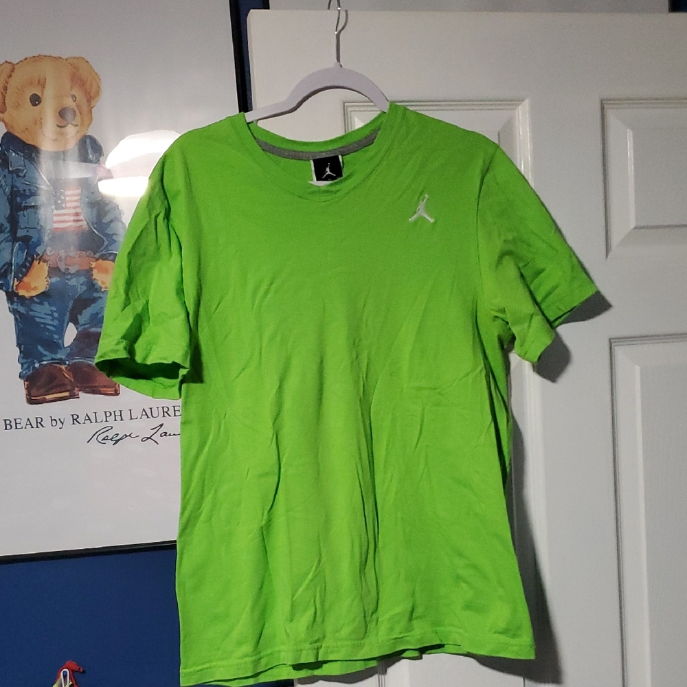Jordan Men’s Short-Sleeve Crew T-Shirt — Lime Green Sz Medium
